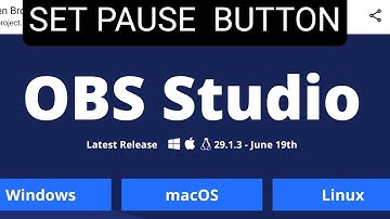 OBS - SET PAUSE BUTTON & START/STOP RECORD - HOTKEYS /SHORTCUTS