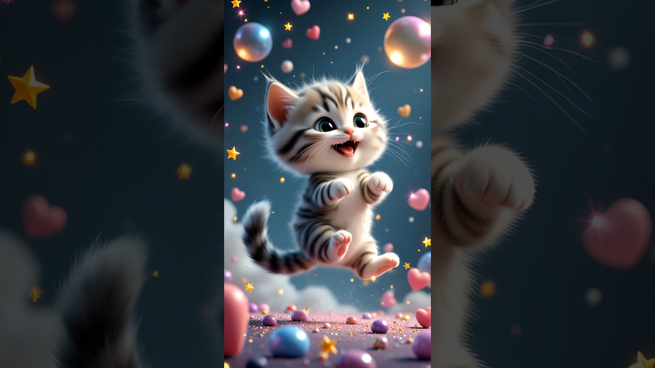 Heart touching kittens dance 