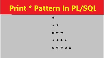 print star pattern in pl/sql | pl sql tutorial | pl sql programs | for loop