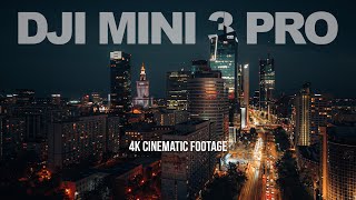 DJI Mini 3 Pro - NIGHT cinematic CITYSCAPE footage!