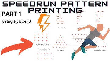 Speedrun Pattern Printing | Part 1 | Speedrun in Python 3 | Pyramid , Rectangle Pattern