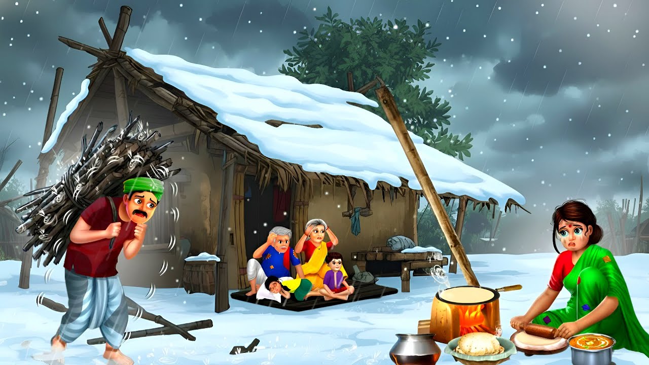 ठंड में लकड़हारे  की चतुर पत्नी | Moral stories | Hindi Kahaniyan | Kahani | Stories