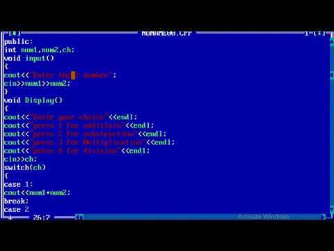 simple calculator program using switch in c++