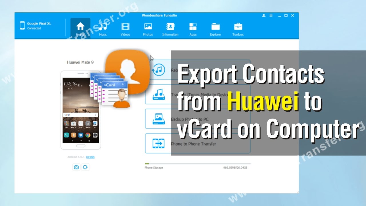 How To Export Contacts From Huawei Phone To VCard On Computer YouTube