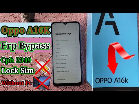 Oppo A16K Frp Bypass|Oppo Cph 2349 Google Account Lock Unlock Without Pc Android 11/12 New Method