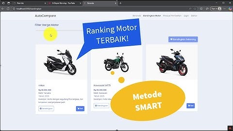 Pilih Motor Terbaik dengan Metode SMART – Demo Aplikasi SPK