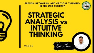 STRATEGIC ANALYSIS vs INTUITIVE THINKING