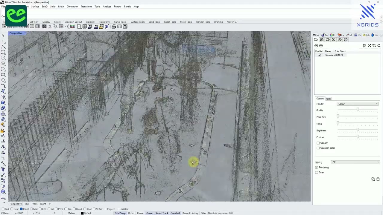 Veesus Rhino Plugin with full Gaussian Splat Point Cloud Support