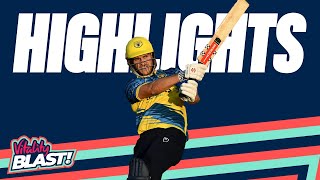 Sam Hain Smashes 83 To Secure Bears Win | Birmingham v Yorkshire - Highlights | Vitality Blast 2023