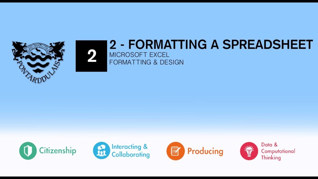 2 - Formatting an Excel Spreadsheet - YouTube