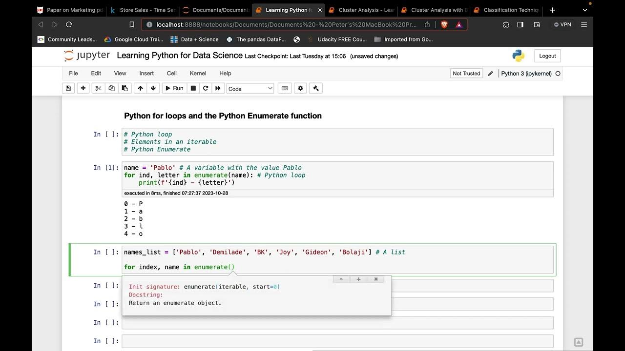 The Python for loop & Python's Enumerate Function - YouTube