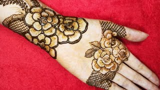 Very Beautiful Latest Floral Henna Mehendi Design For Front Hand||Easy Indian Mehndi designs