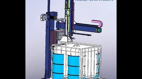 Ton barrel filling machine - visual matching filling IBC/200L barrel - fully automatic