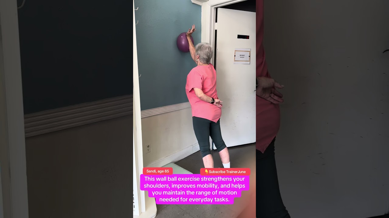 A Gentle Wall Exercise for Better Shoulder Mobility #seniorfitness