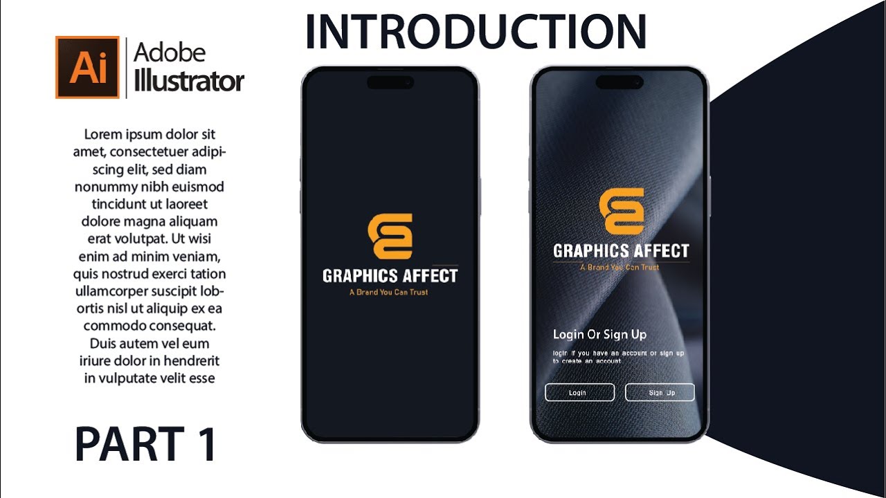UI UX Design In Adobe Illustrator | How to Create App Design | part 1 ...