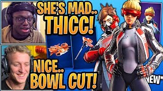 Tfue & Streamers React to New *THICC* Versa & Ether Skin, Web Wrecker and Tech Turbine! - Fortnite