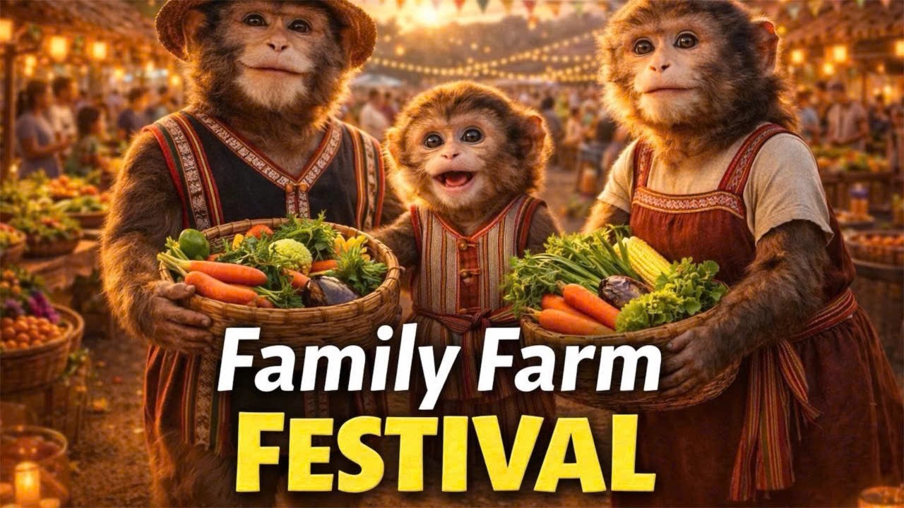 Family Farm Festival — Kano Monkey Family Celebrates Harvest Day