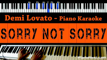 Demi Lovato - Sorry Not Sorry - Piano Karaoke / Sing Along / Cover with Lyrics