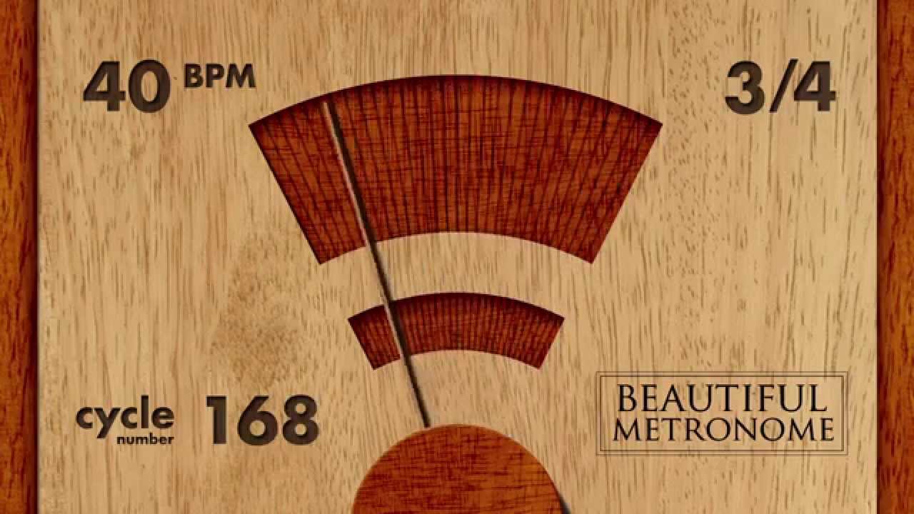 40 BPM 3/4 Wood Metronome (HD)
