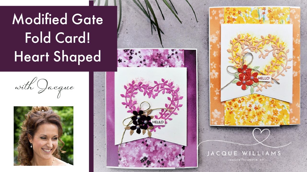 Modified Gate Fold Fun Fold Card! with the Heart Shaped Stamps