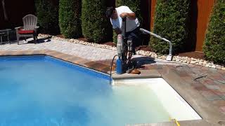 swimming  pool handrails install