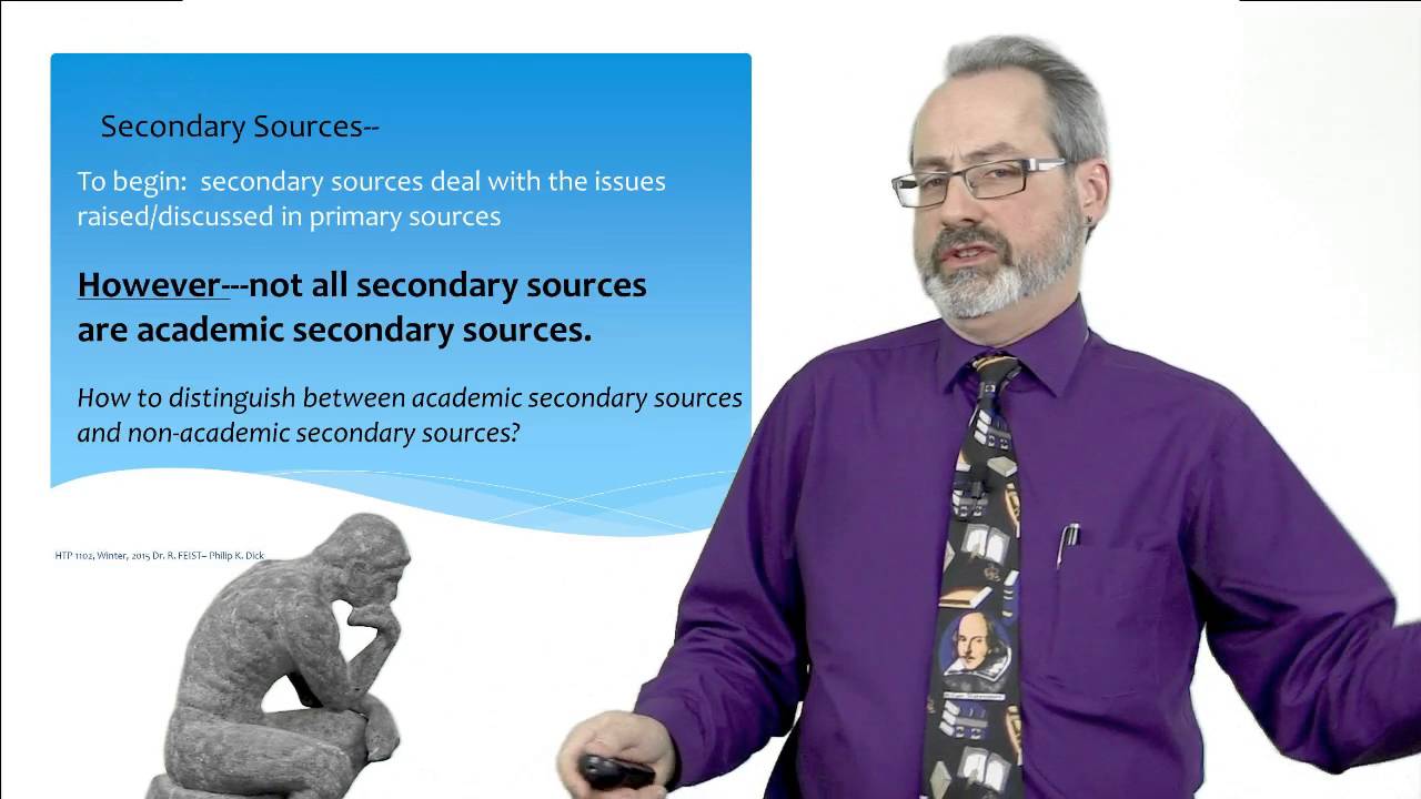 SPU Dr. Richard Feist's on Writing a Philosophy Paper - Part 2 - Sources