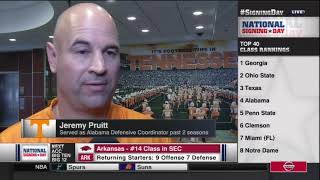 Jeremy Pruitt on Signing Day (ESPNU)