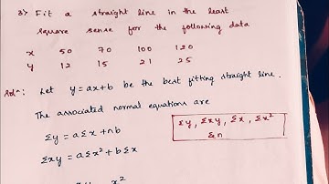 Easily Form the Straight Line Equation y=ax+b | Example Problem 3 | Curve Fitting