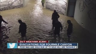 Flooding in Boulder, near CU