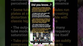 Tube processor module: non‑linear harmonics, saturation and analog coloration insights