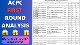 ACPC FIRST ROUND ANALYSIS OF PREVIOUS YEAR...