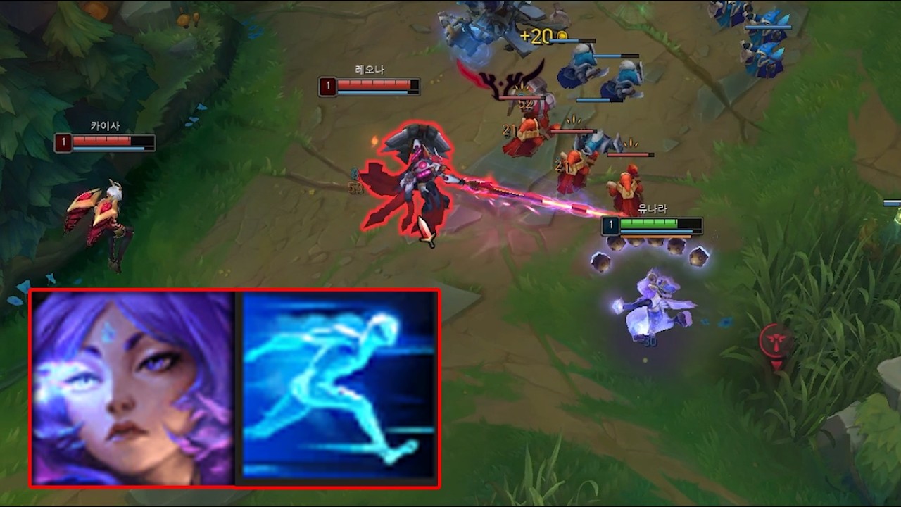 유나라 + 유체화 1랩 라인전 체급이 이상하다