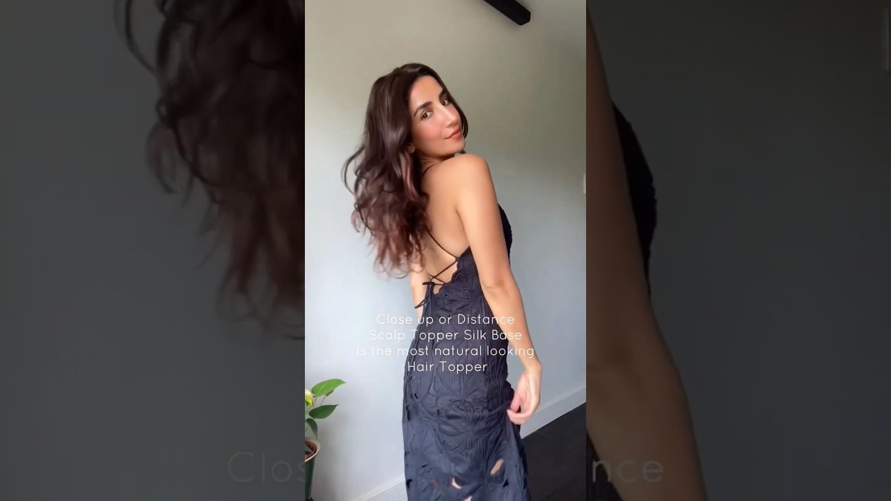 Cover frizzy hair top with Scalp Topper 