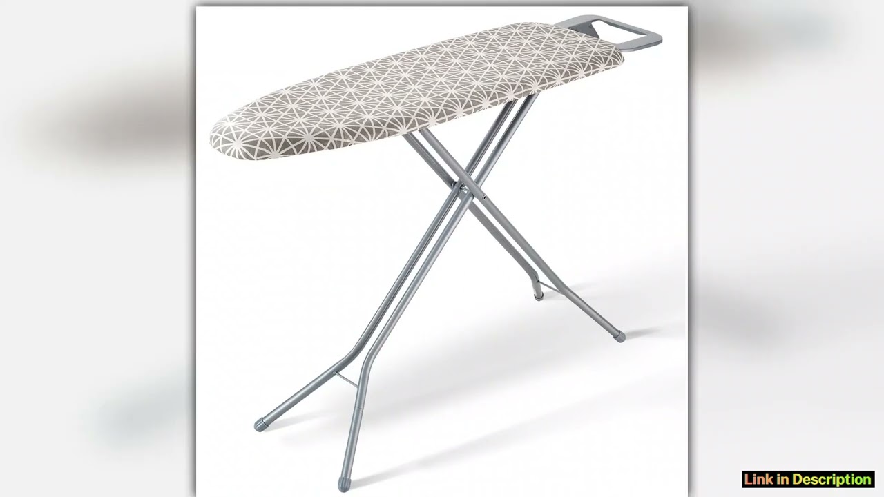 SucceBuy Ironing Board Thickened w Heat Resistant Cover 100 Cotton Cover Height Adjustable Ironing