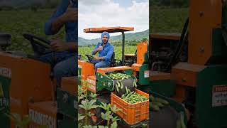 FARMTECH OKRA HARVESTER ने बदली किसानों की मेहनत #Farming #IndianFarmer #OkraHarvest #viralvideo 🌱🚜