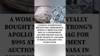 A woman bought an Apollo 11 moon bag for $995 and later sold it for $1.8M.💵