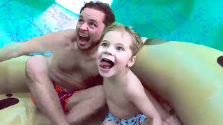 Ollie's First Waterslide!