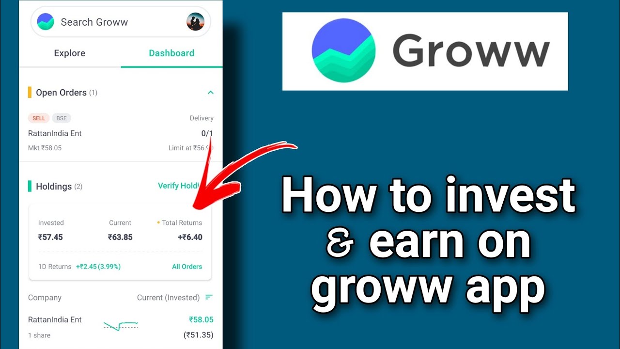 How to add money & earn on groww app online earning YouTube