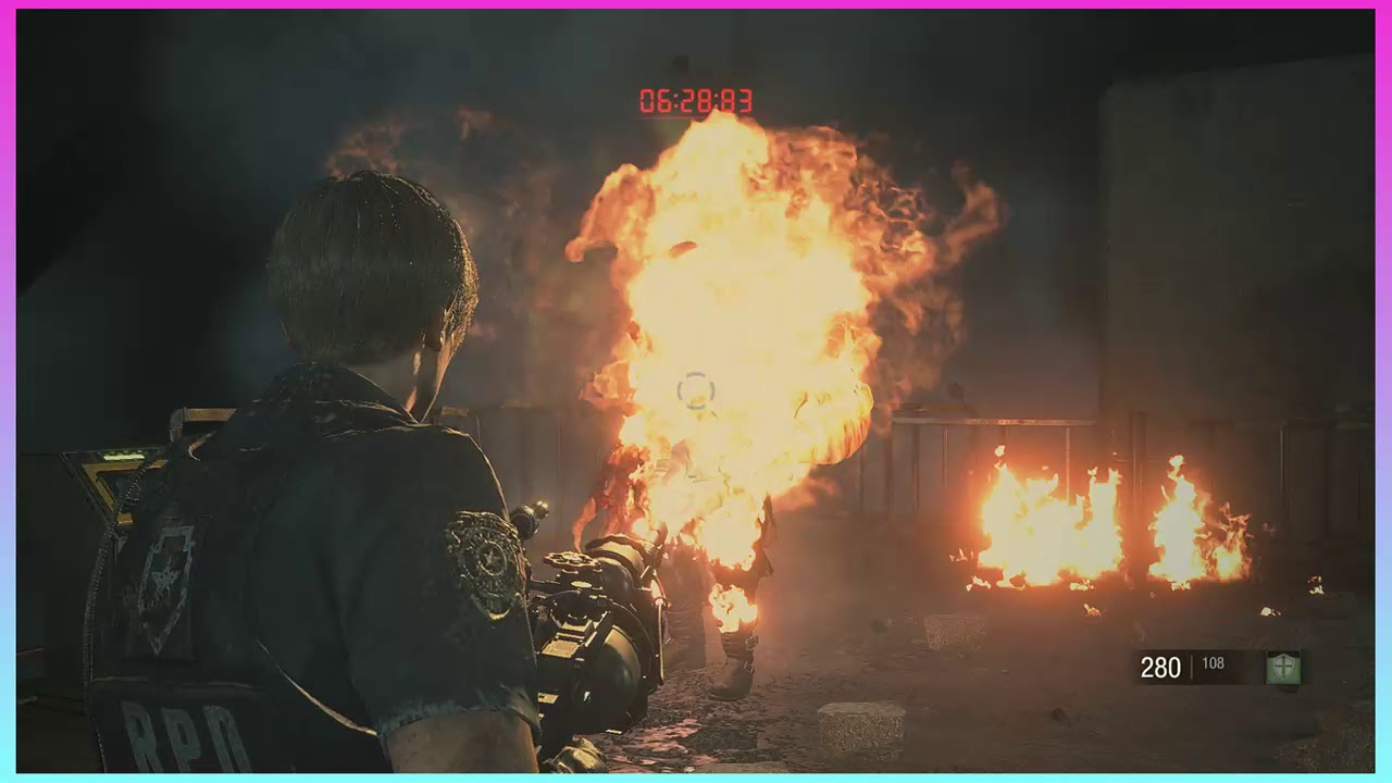 Resident Evil 2 Remake - Leon Side B - Defeating T-00 (Hardcore)