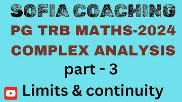 PG TRB MATHS 2024|COMPLEX ANALYSIS 👉🏻 PART-3 #pgtrbmaths #trb #youtubevideo