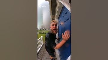 Tornado blows Jake Paul away #funny #jakepaul #fypシ