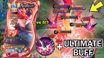 THE MOST AGGRESSIVE LING GAMEPLAY 1 VS 5 FASTHAND COMBO | LING BEST BUILD & EMBLEM 2025