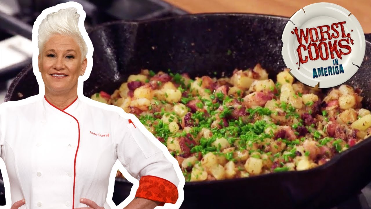 How to Make Breakfast Potatoes with Anne Burrell | Worst Cooks in America | Food Network