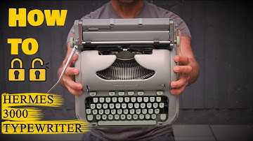 How to Unlock and lock the Carriage of Hermes 3000 Typewriter & Margin Setup