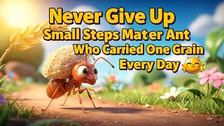 Never Give Up 🐜 | The Ant Who Carried One Grain Every Day | Inspirational Moral Story| for kids|🧒