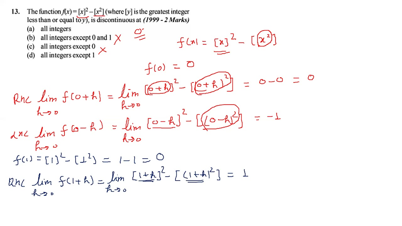 IITJEE 1999 limit question