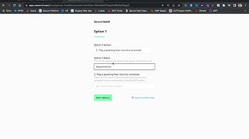 Phone tree request form: Play a greeting then record a voicemail