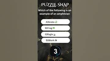 Which of the following is an example of an #Amphibian? #motivation #riddles #shorts