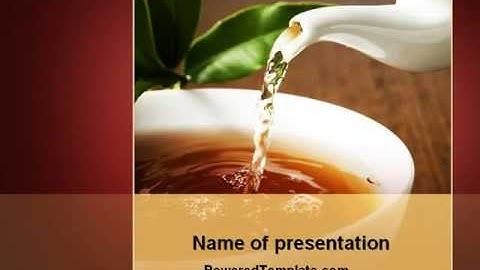 Stream Of Tea PowerPoint Template by PoweredTemplate.com