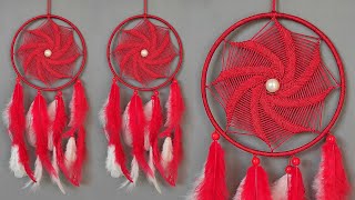 DIY Macrame Wall Hanging Dream Catcher | Wall Hanging Craft Ideas Home Decor complete tutorial